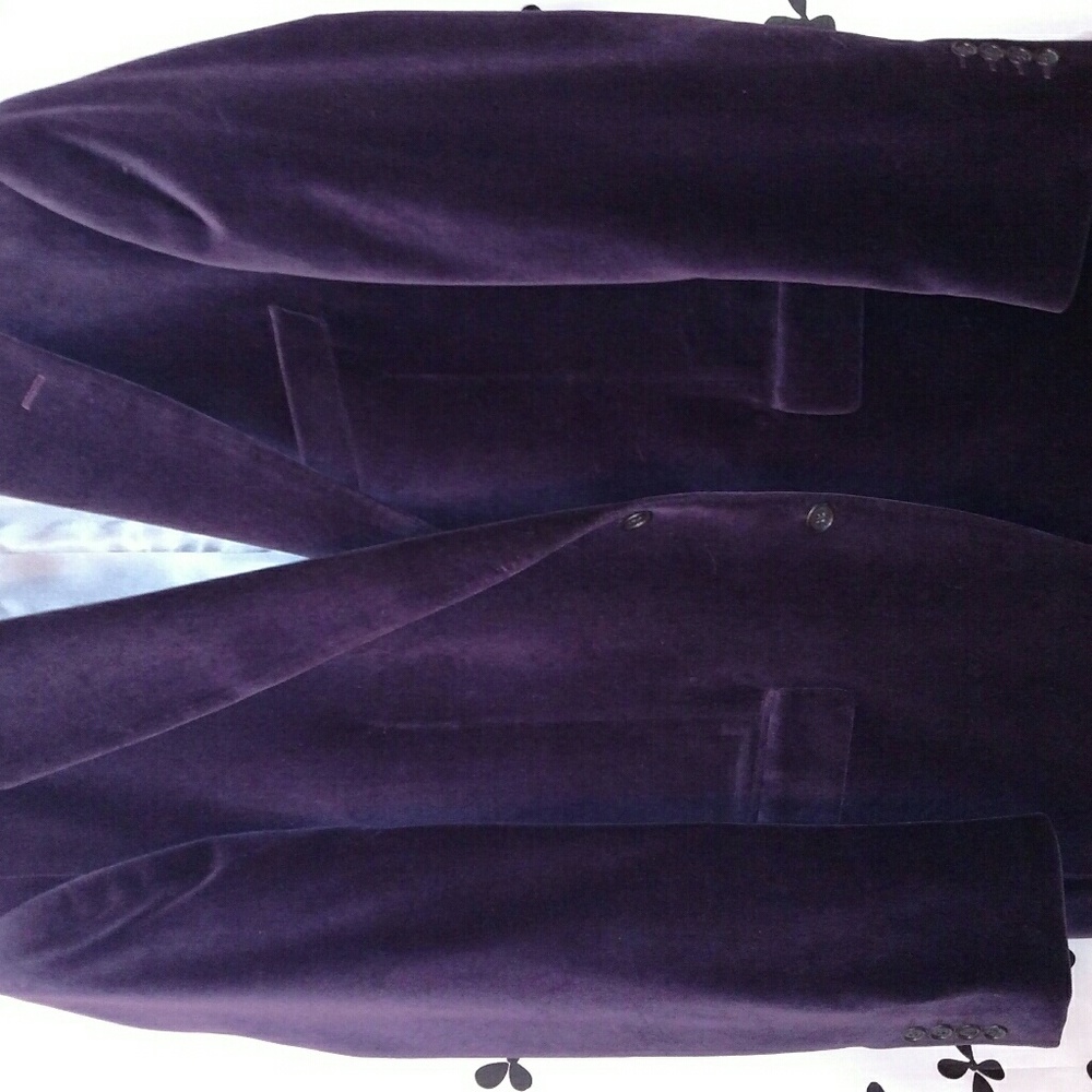 Mens Ungaro Deep Purple Velvet Dress Jacket